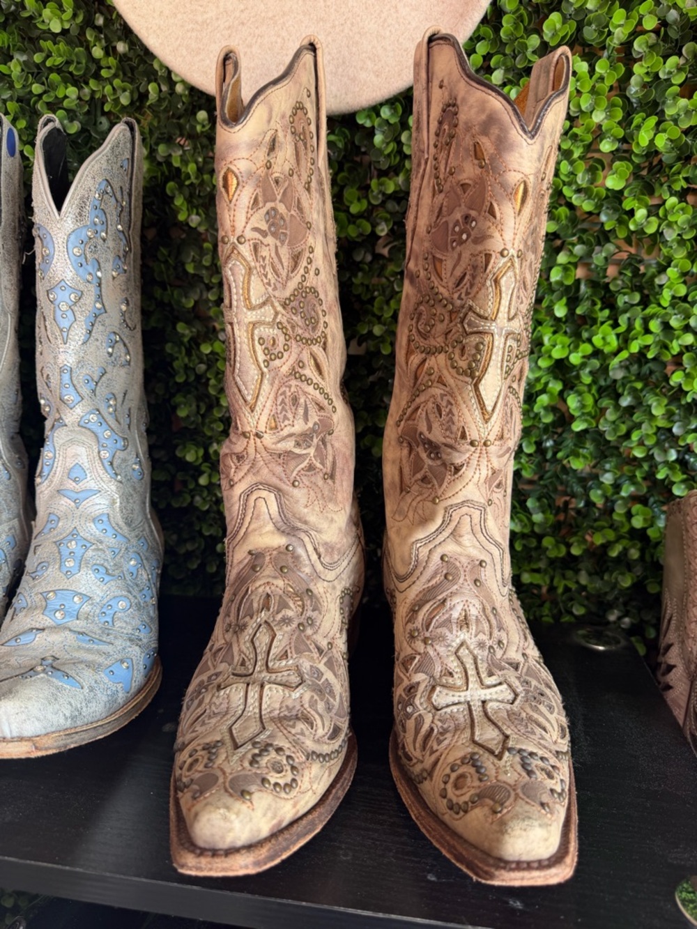 Tan Leather Cowboy Boot